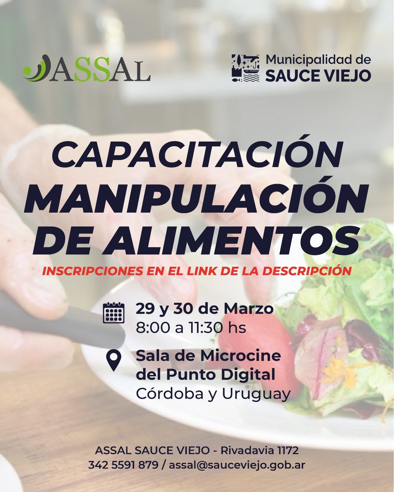 Se encuentran abiertas las inscripciones para capacitación de ASSAL en Alimentación Segura y Saludable
