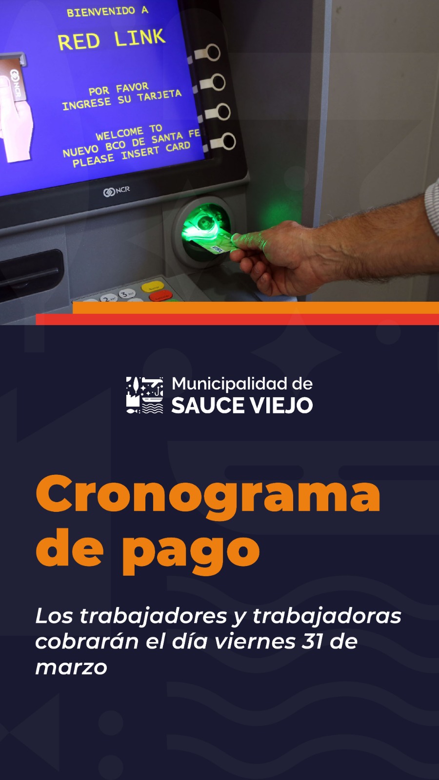 Cronograma de pago a los empleados municipales de Sauce Viejo
