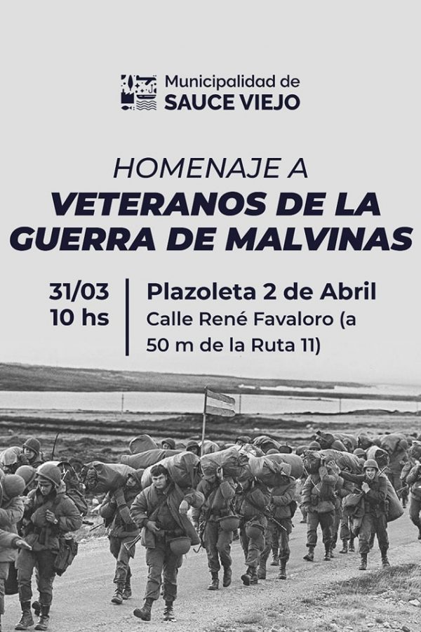 Sauce Viejo homenajeará a Veteranos de la Guerra de Malvinas