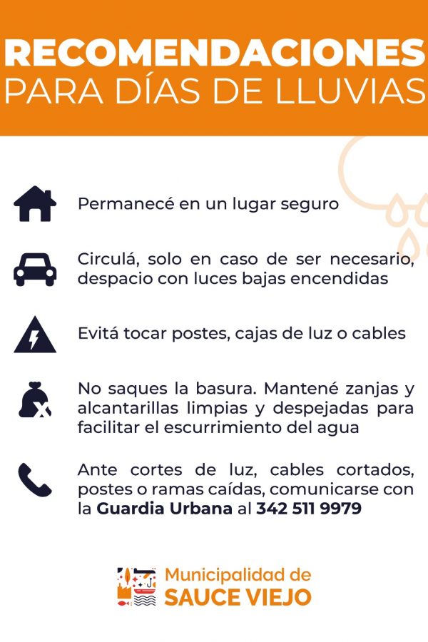 Recomendaciones para reducir riesgos en caso de tormentas