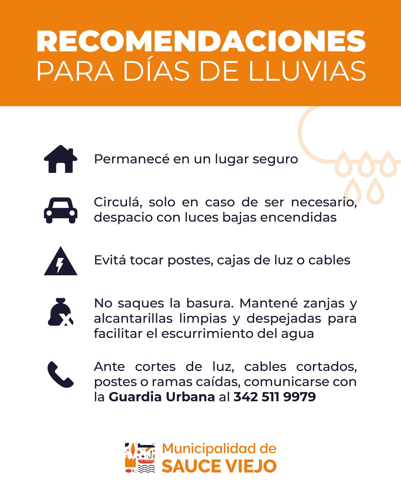 Recomendaciones para reducir riesgos en caso de tormentas