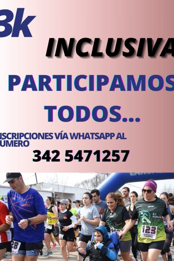 PRIMER MARATÓN INCLUSIVA EN EL MARCO DEL CAMPEONATO SANTAFESINO DE ATLETAS Y CORREDORES EN SAUCE VIEJO