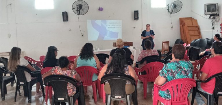 En Sauce Viejo se realizó una charla para concientizar sobre el cáncer colorrectal