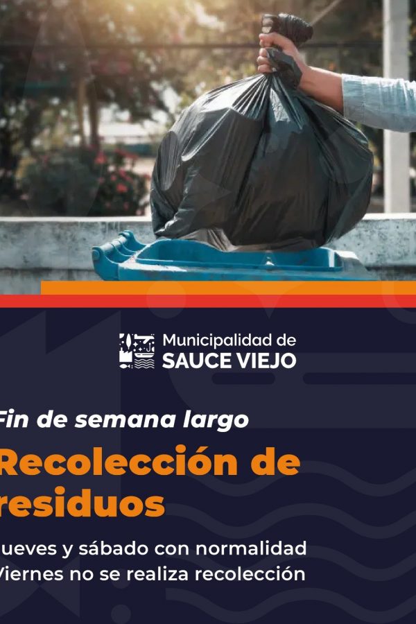 Recolección de residuos durante el fin de semana largo