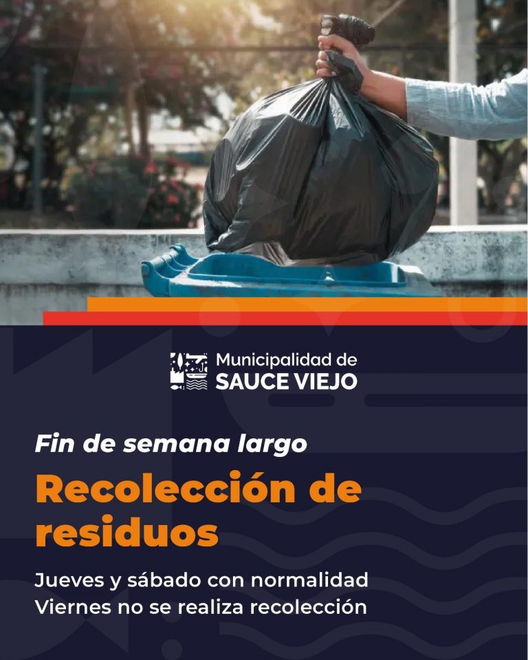 Recolección de residuos durante el fin de semana largo