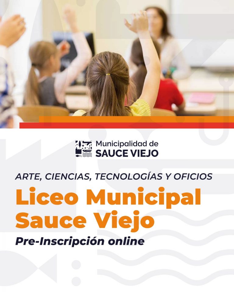 Se encuentra abierta la pre-inscripción para el Liceo Municipal Sauce Viejo