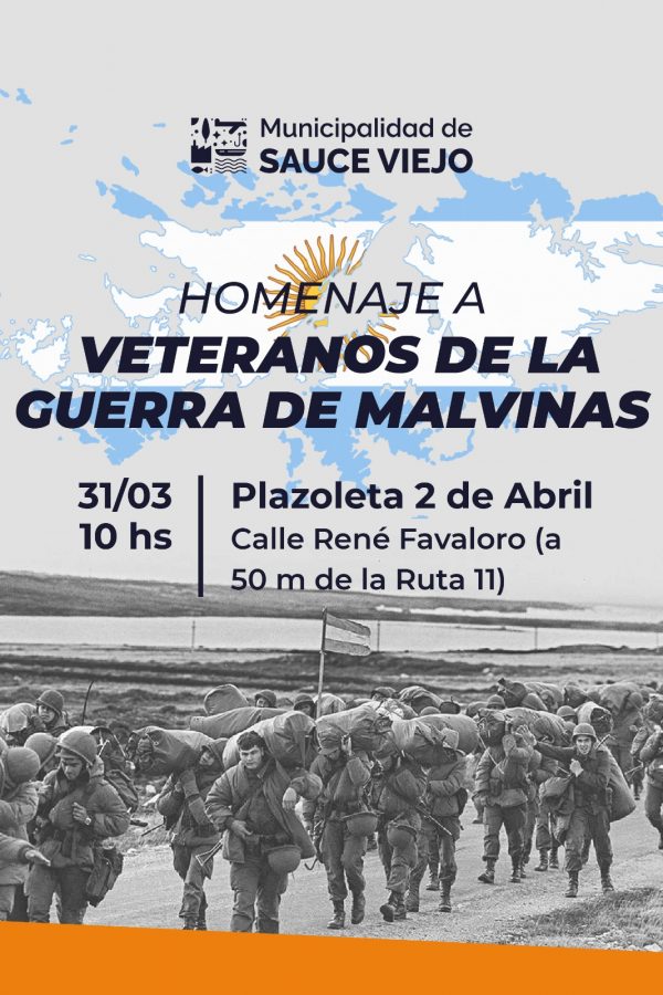 Sauce Viejo homenajeará a Veteranos de la Guerra de Malvinas