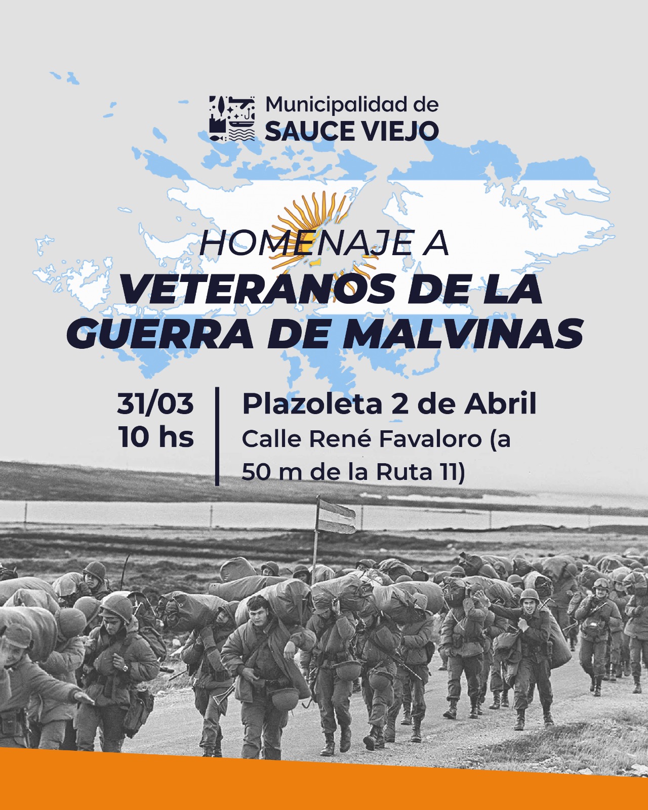 Sauce Viejo homenajeará a Veteranos de la Guerra de Malvinas