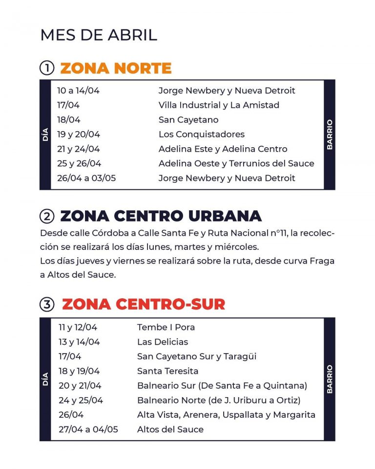 Recolección de ramas en Sauce Viejo