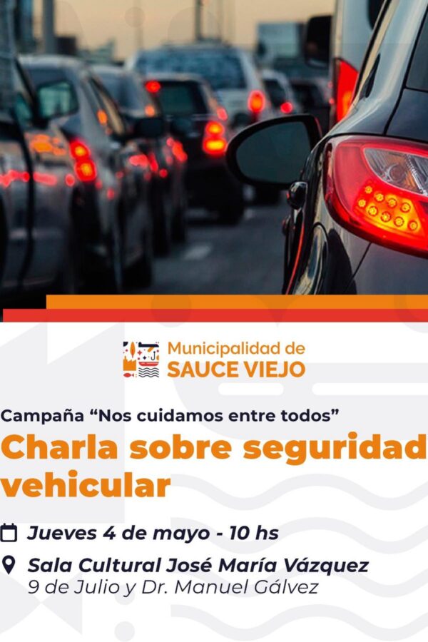 Todo listo para la charla sobre seguridad vehicular ¡Entrada libre y gratuita!