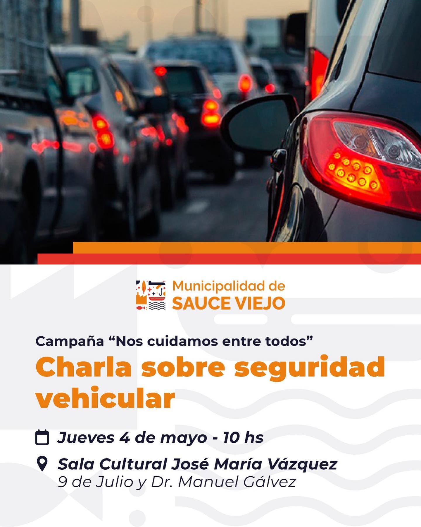 Todo listo para la charla sobre seguridad vehicular ¡Entrada libre y gratuita!