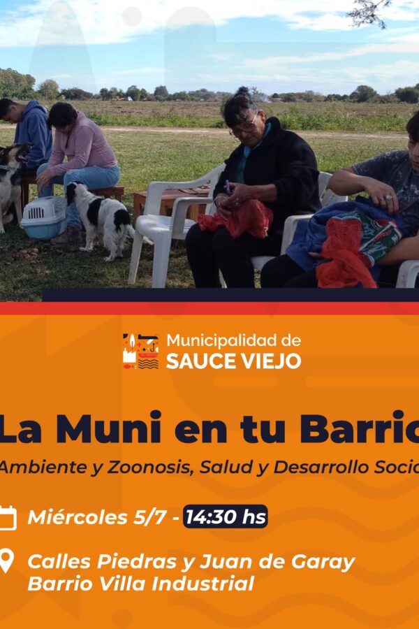 «LA MUNI EN TU BARRIO»: TE ESPERA ESTE MIÉRCOLES EN EL BARRIO VILLA INDUSTRIAL