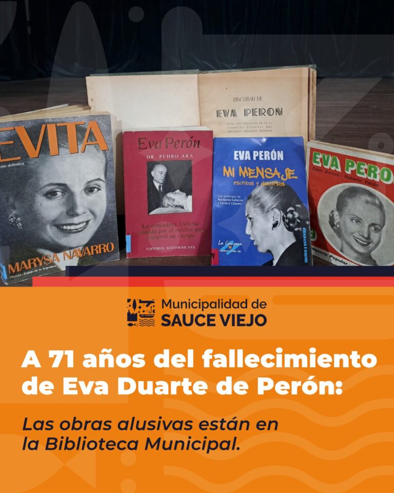 LAS MEJORES OBRAS EN LA BIBLIOTECA MUNICIPAL: A 71 AÑOS DEL FALLECIMIENTO DE EVITA