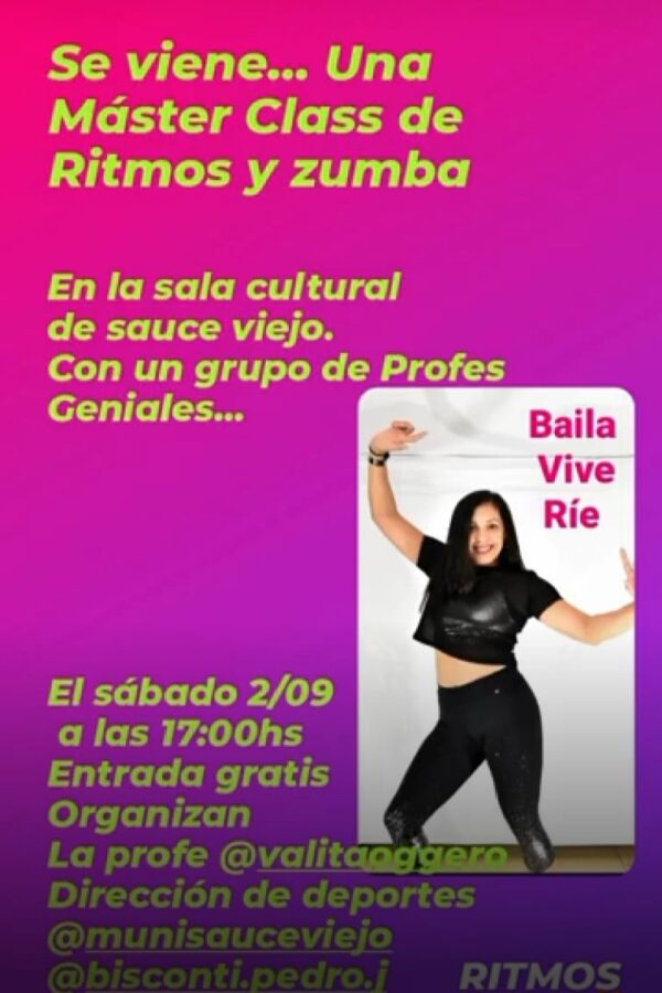 SE VIENE UNA MASTER CLASS DE BACHATA Y ZUMBA : ¡VENÍ A APRENDER Y A BAILAR CON NOSOTROS!