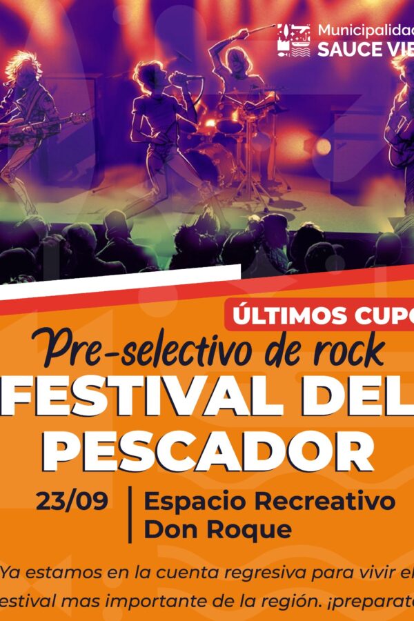 ULTIMOS CUPOS PARA EL PRE SELECTIVO DE ROCK