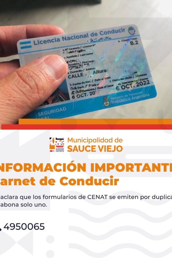 INFORMACIÓN IMPORTANTE SOBRE RENOVACIÓN DEL CARNET