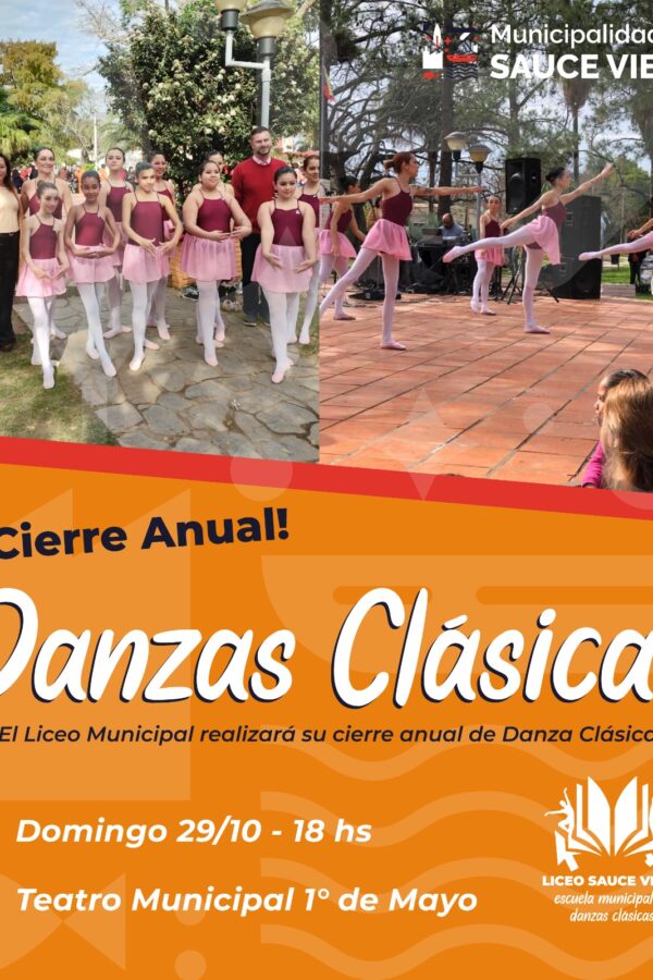DANZAS CLÁSICAS DEL LICEO CERRARÁ EL AÑO CON UNA GRAN FIESTA EN EL TEATRO MUNICIPAL