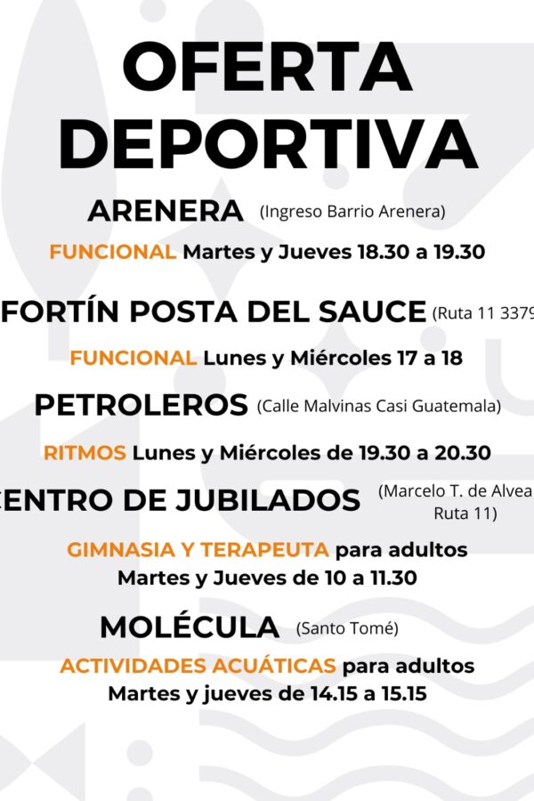 ¡PREPARATE PORQUE EN OCTUBRE Y NOVIEMBRE ESTAMOS A FULL CON ACTIVIDADES DEPORTIVAS Y RECREATIVAS!