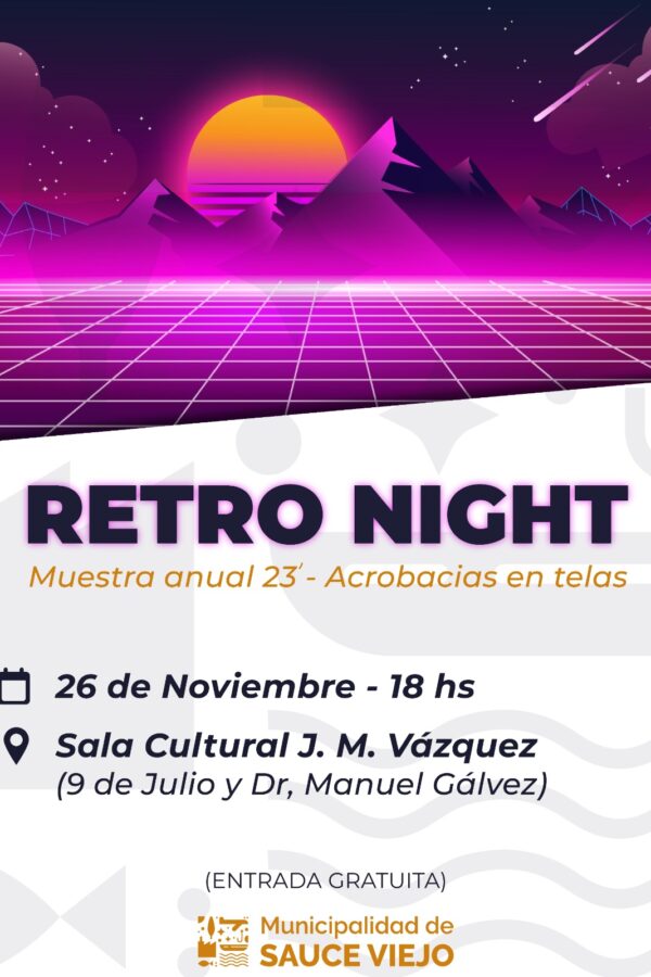 ¡ TODO LISTO PARA LA MUESTRA ANUAL DE ACROBACIAS EN TELA: «RETRO NIGHT»!