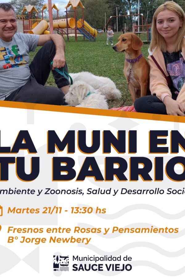 «LA MUNI EN TU BARRIO»: OTRA JORNADA DE CERCANÍA, ESTE MARTES EN BARRIO JORGE NEWBERY