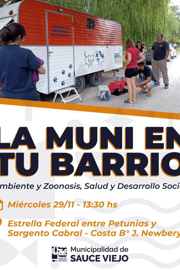 «LA MUNI EN TU BARRIO»: OTRA JORNADA DE CERCANÍA, ESTE MIÉRCOLES EN BARRIO JORGE NEWBERY
