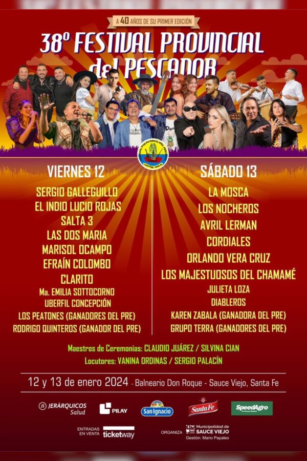 FESTIVAL DEL PESCADOR: CONOCÉ LA GRILLA DE ARTISTAS Y DÓNDE CONSEGUIR LAS ENTRADAS