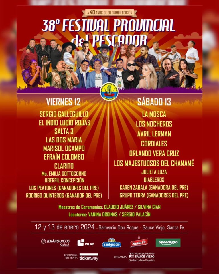 FESTIVAL DEL PESCADOR: CONOCÉ LA GRILLA DE ARTISTAS Y DÓNDE CONSEGUIR LAS ENTRADAS