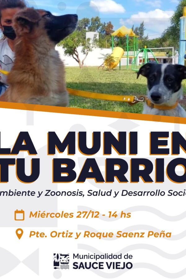 «LA MUNI EN TU BARRIO»: OTRA JORNADA DE CERCANÍA, ESTE MIÉRCOLES EN EL BARRIO RÍO PARQUE JARDÍN