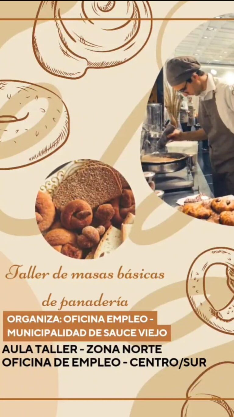 LA OFICINA DE EMPLEO TE INVITA A LOS TALLERES DE MASAS BÁSICAS DE PANADERIA