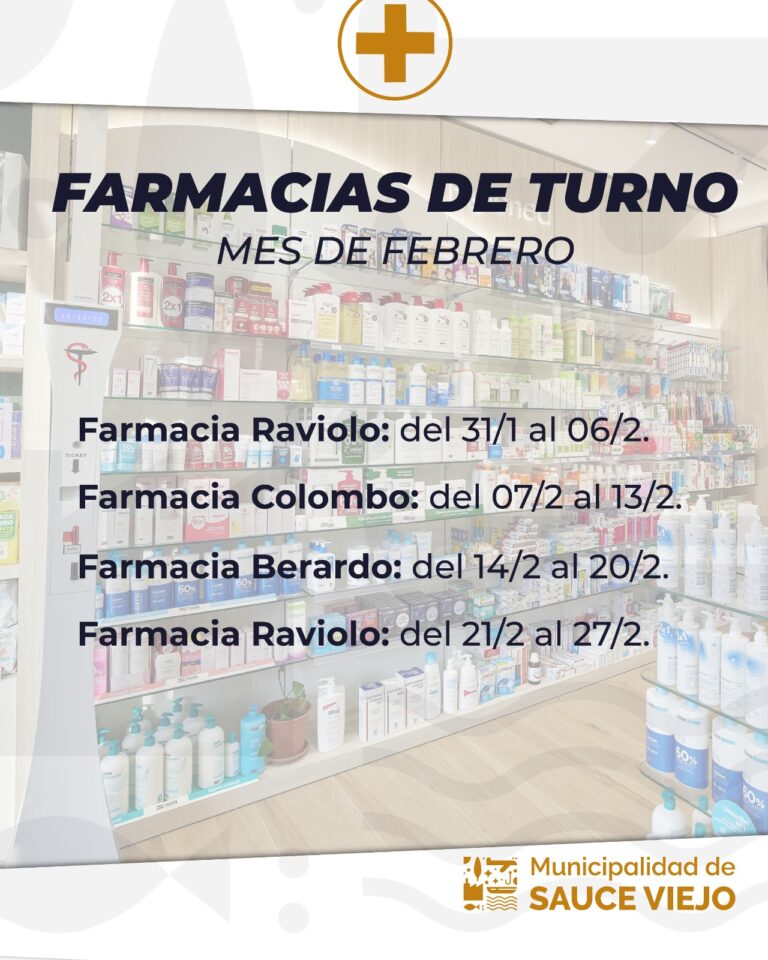 FARMACIAS DE TURNO MES FEBRERO-MARZO