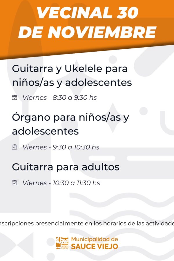 ¡MIRÁ TODAS LAS ACTIVIDADES QUE HAY EN LA VECINAL 30 DE NOVIEMBRE!