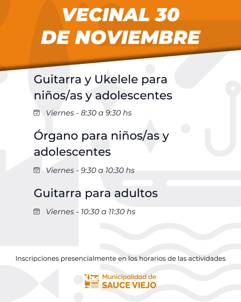 ¡MIRÁ TODAS LAS ACTIVIDADES QUE HAY EN LA VECINAL 30 DE NOVIEMBRE!