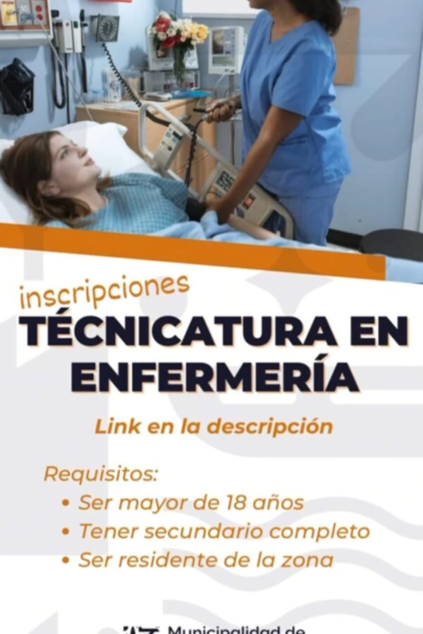 ¡YA ESTÁN ABIERTAS LAS INSCRIPCIONES PARA LA CARRERA DE TÉCNICO SUPERIOR EN ENFERMERIA!