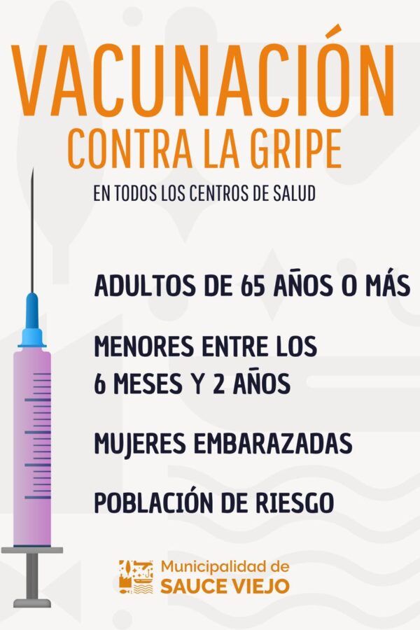 COMENZÓ LA CAMPAÑA DE VACUNACIÓN ANTIGRIPAL EN SAUCE VIEJO