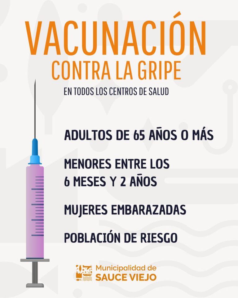 COMENZÓ LA CAMPAÑA DE VACUNACIÓN ANTIGRIPAL EN SAUCE VIEJO