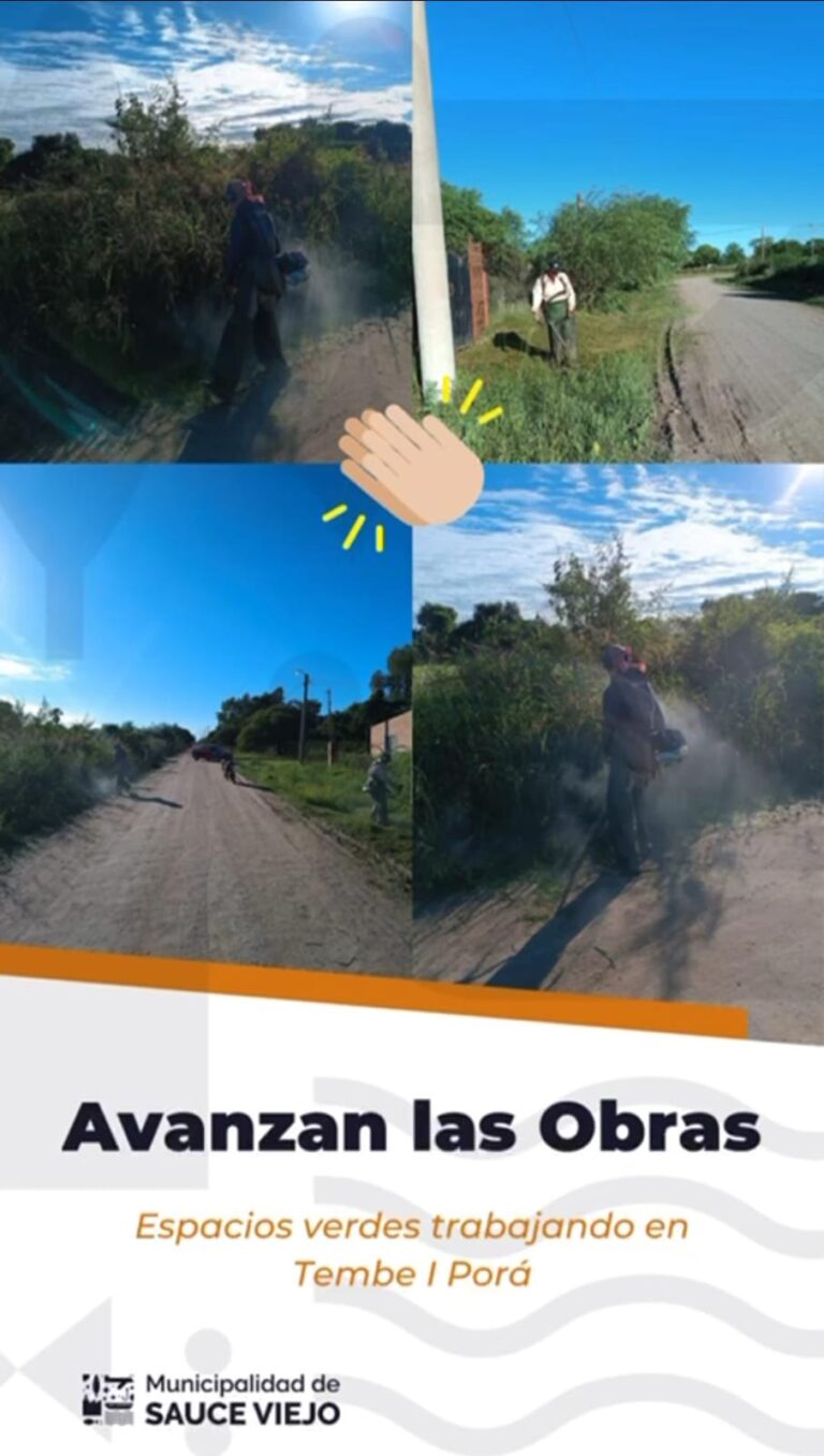 ¡MAS OBRAS EN SAUCE VIEJO!