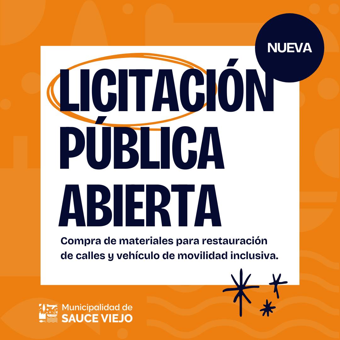 LA MUNICIPALIDAD ABRE DOS LICITACIONES PÚBLICAS PARA MATERIALES DESTINADOS A LA RESTAURACIÓN DE CALLES Y MOVILIDAD INCLUSIVA.