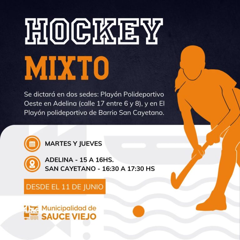 SE REPROGRAMA EL COMIENZO DE LAS CLASES DE HOCKEY EN ADELINA Y SAN CAYETANO