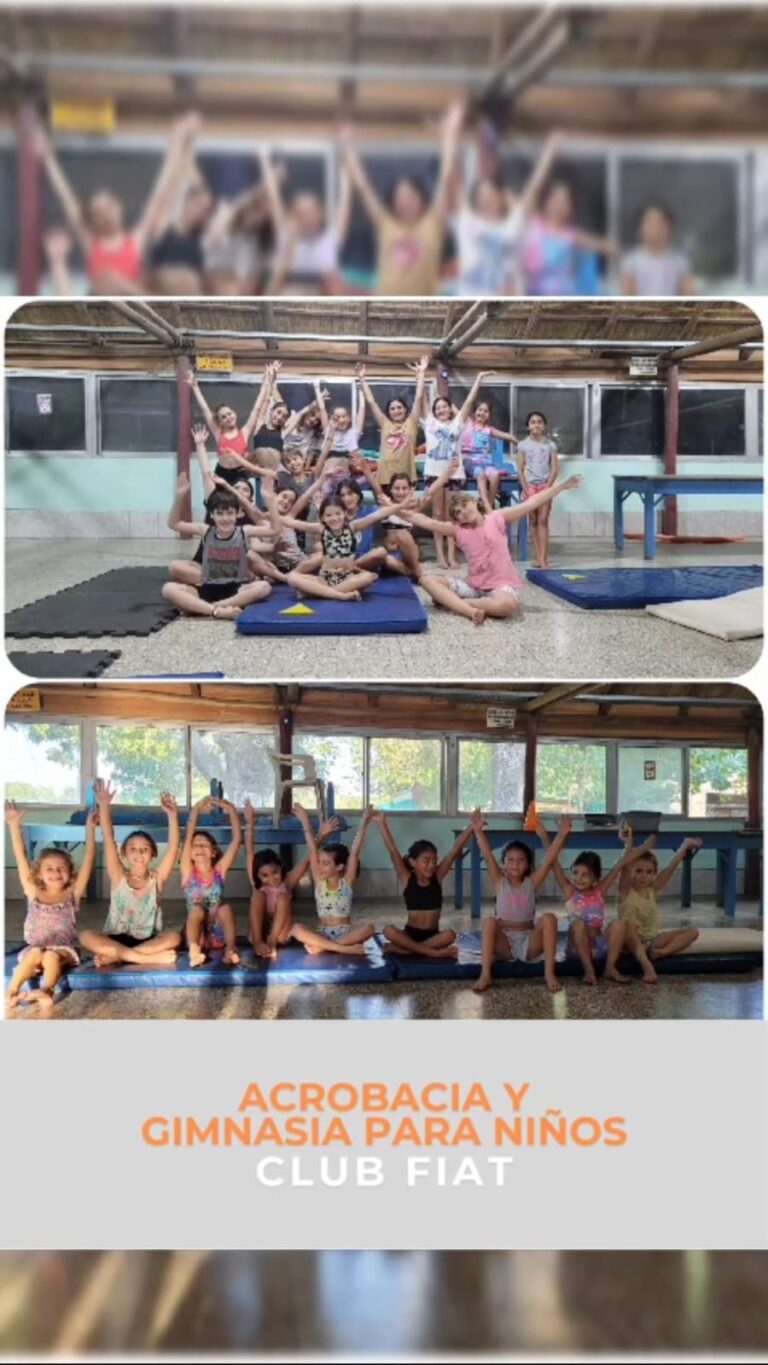 CLASES DE ACROBACIA Y GIMNASIA PARA NIÑOS EN EL CLUB FIAT