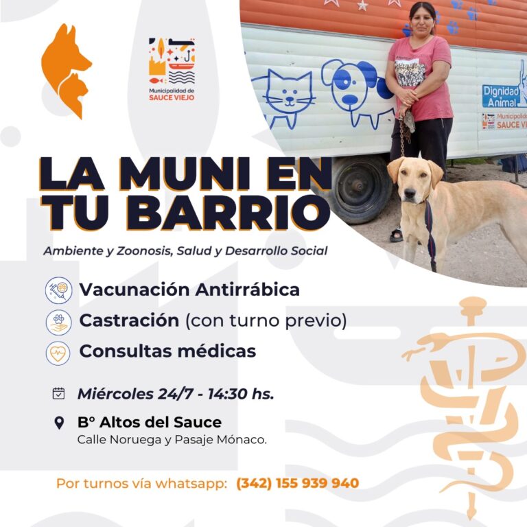 «LA MUNI EN TU BARRIO»: OTRA JORNADA DE CERCANÍA, EL MIÉRCOLES EN ALTOS DEL SAUCE