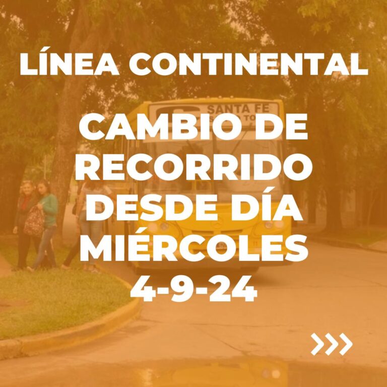 CAMBIO DE RECORRIDO LINEA CONTINENTAL