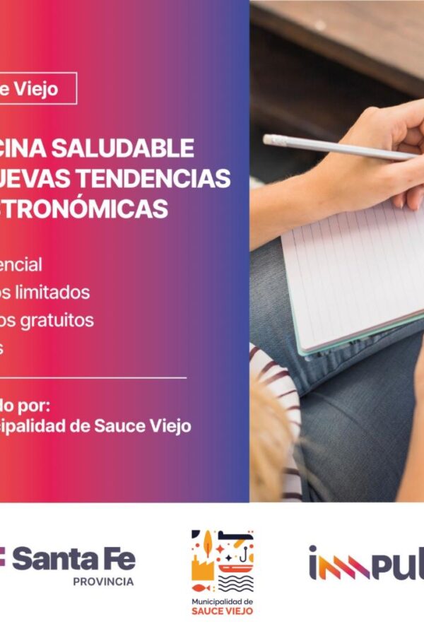 INSCRIBITE AL CURSO DE COCINA SALUDABLE Y NUEVAS TENDENCIAS