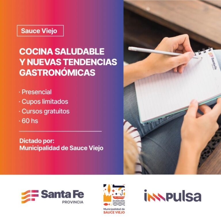 INSCRIBITE AL CURSO DE COCINA SALUDABLE Y NUEVAS TENDENCIAS