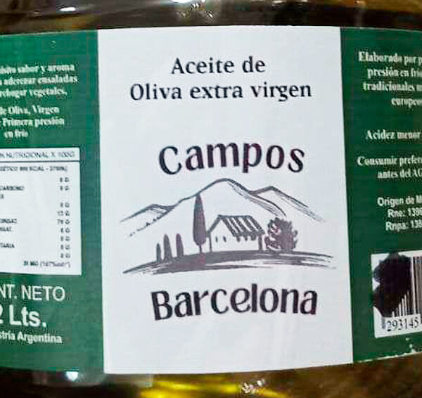 Aceite de Oliva extra virgen marca Campos Barcelona