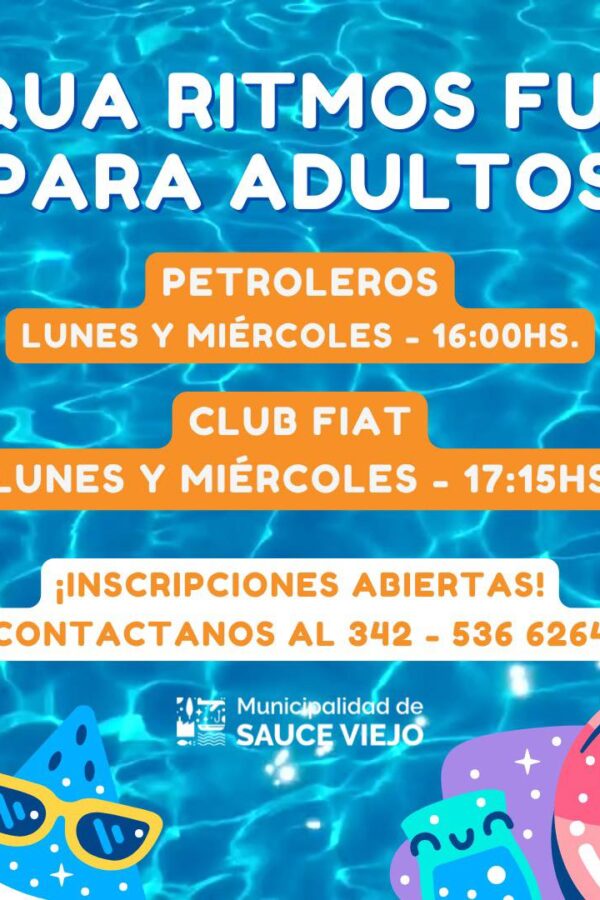 SE VIENE AQUAGYM PARA ADULTOS MAYORES EN SAUCE VIEJO