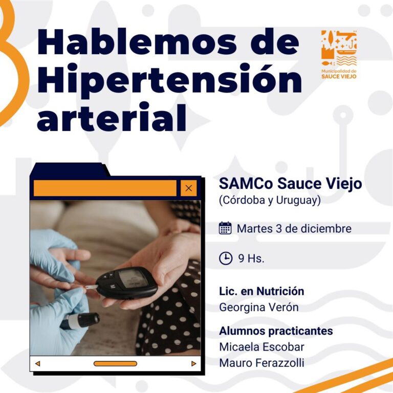 HABLEMOS DE HIPERTENSION ARTERIAL – SAMCO SAUCE VIEJO
