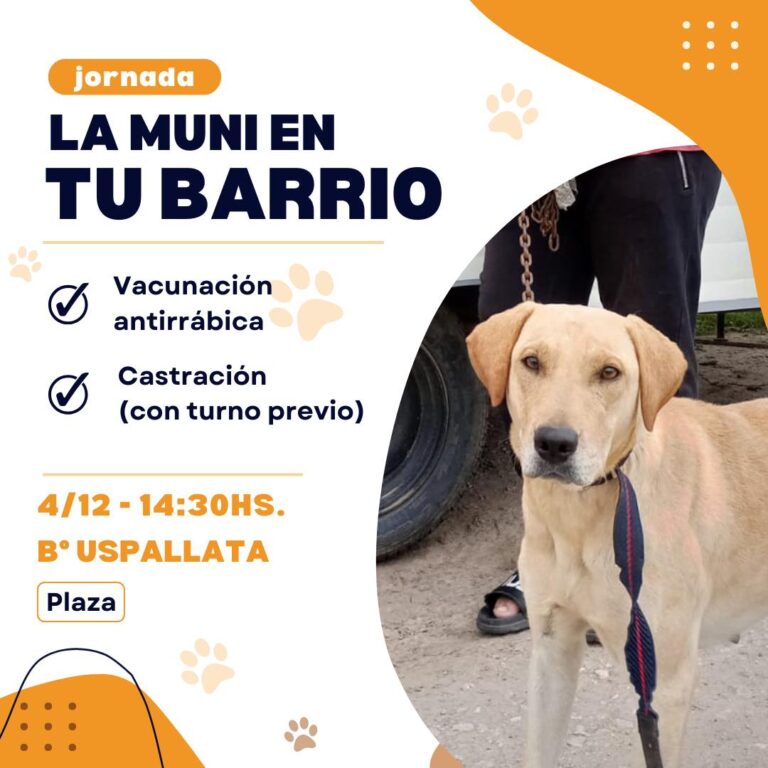 «LA MUNI EN TU BARRIO»: ESTE MIÉRCOLES EN EL BARRIO USPALLATA