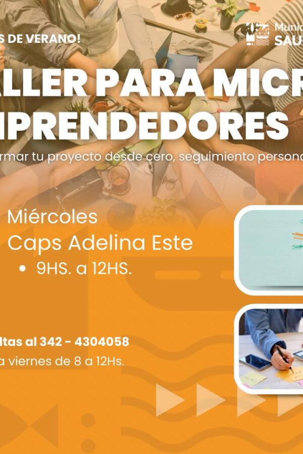 CURSOS CORTOS DE VERANO ADELINA ESTE: TALLER PARA EMPRENDEDORES