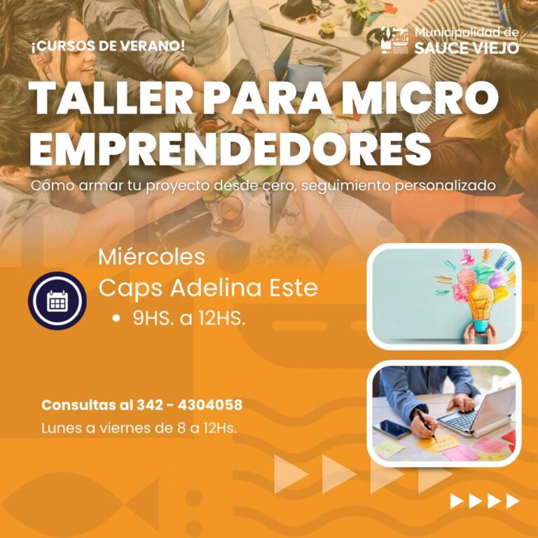 CURSOS CORTOS DE VERANO ADELINA ESTE: TALLER PARA EMPRENDEDORES