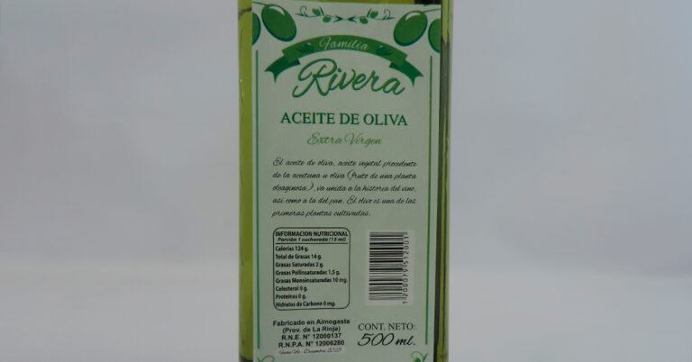 Aceite de Oliva Extra Virgen marca Familia Rivera